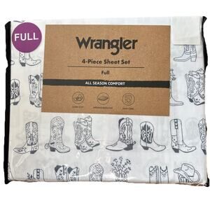 Wrangler Line Dance Cowboy Cowgirl Boots FULL Sheet Set Western Dancing Blue